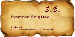 Svertner Brigitta névjegykártya